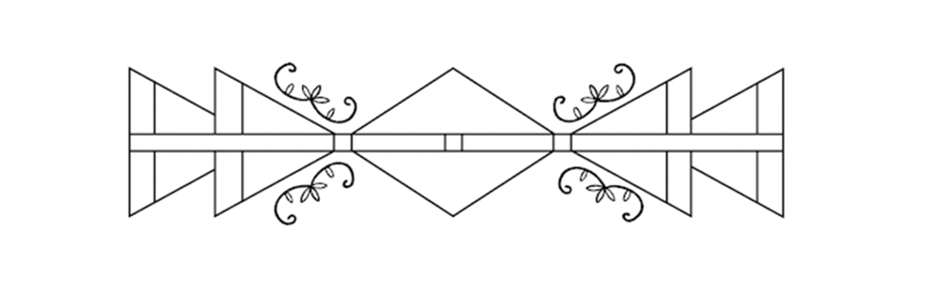 The logo for the Indigenous Correspondent Program; a series of triangles form a shape reminiscent of a mountain range and its reflection. 